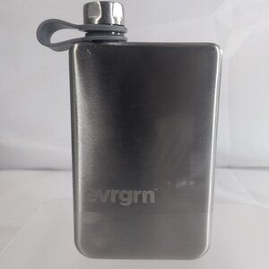 Evrgrn Last Call 8 oz Stainless Steel Silver Flask Washington Design